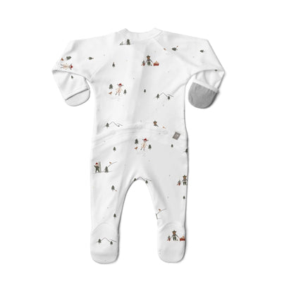 Bamboo Organic Footie - Winter Woodlands | goumikids | Footies - Bee Like Kids