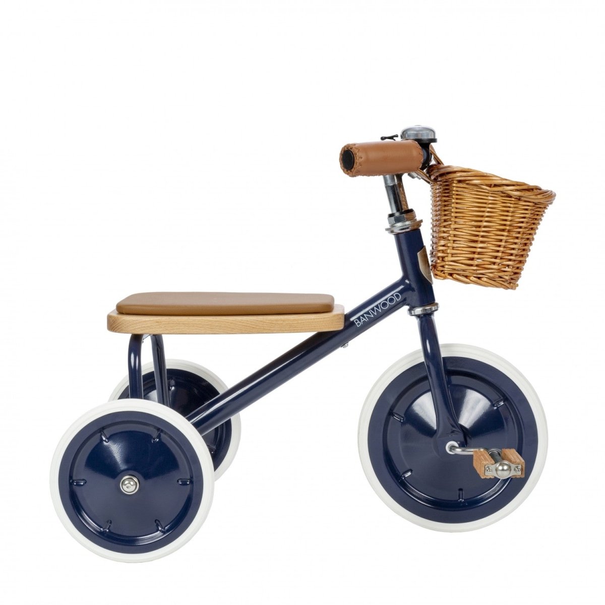 Banwood Trike Navy | Retro Toddler Push Tricycle | Bee Like Kids