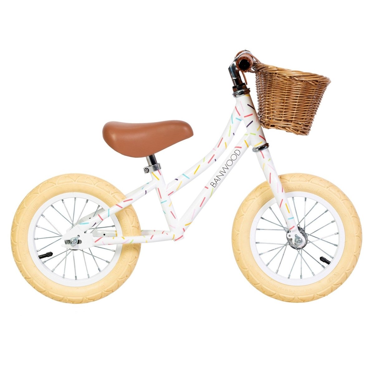 Banwood X Marest First Go  Allegra White | Toddler  Vintage Push Bikes | Bee Like Kids