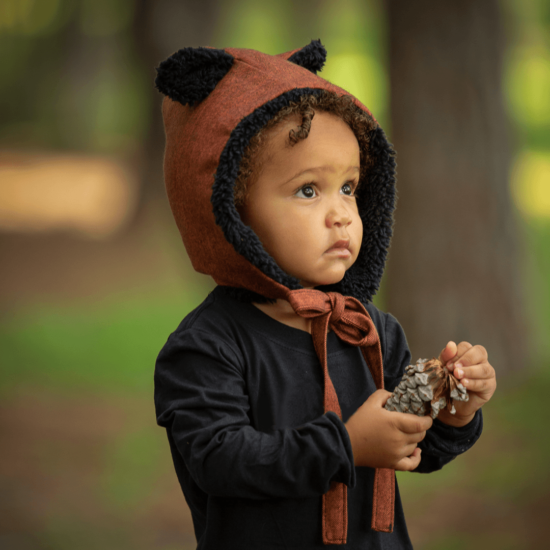Bear Bonnet - Rust | Cali Bee | Baby Clothes - Bee Like Kids