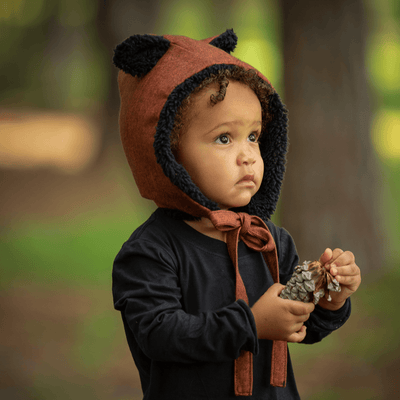 Bear Bonnet - Rust | Cali Bee | Baby Clothes - Bee Like Kids