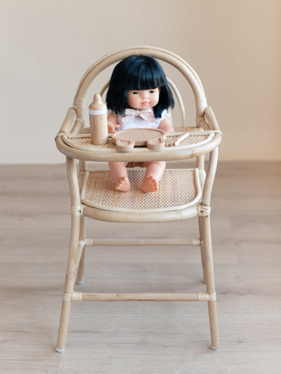 Rattan Baby Doll Highchair | Elli and Becks Co. | Bee Like Kids