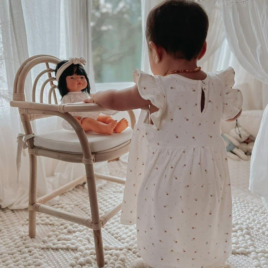 Rattan Baby Doll Highchair | Elli and Becks Co. | Bee Like Kids