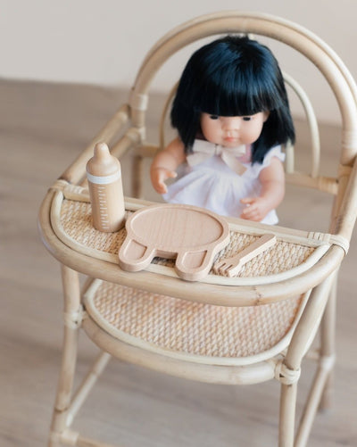 Rattan Baby Doll Highchair | Elli and Becks Co. | Bee Like Kids