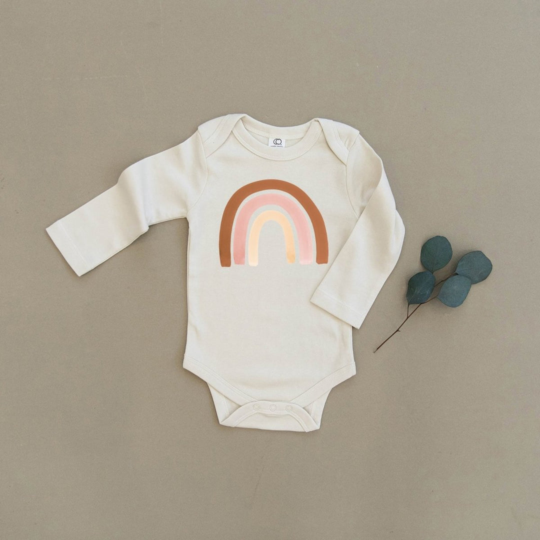 Blush Rainbow Baby Onesie - Long Sleeve | Urban Baby Co. | Baby Clothes - Bee Like Kids