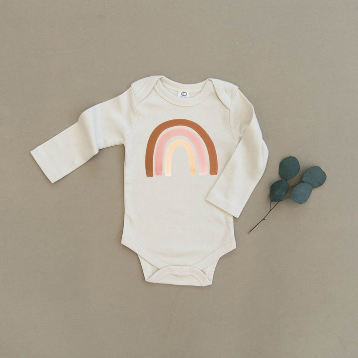 Blush Rainbow Baby Onesie - Long Sleeve | Urban Baby Co. | Baby Clothes - Bee Like Kids