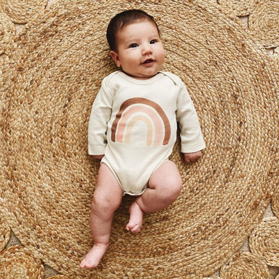 Organic Rainbow Baby Onesie  Long Sleeve | Bee Like Kids