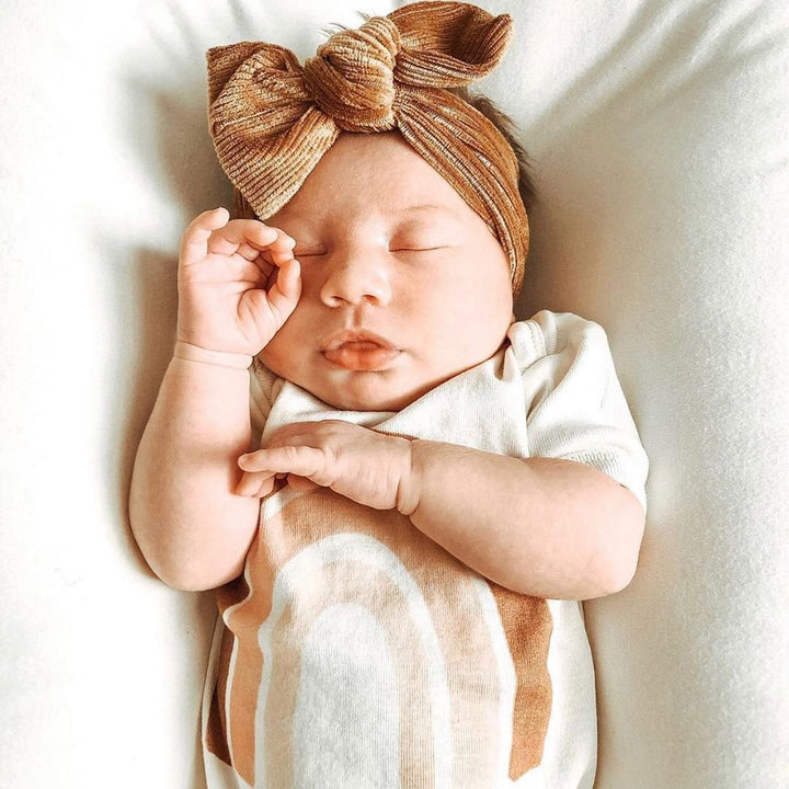 Blush Rainbow Baby Onesie - Short Sleeve | Urban Baby Co. | Baby Clothes - Bee Like Kids