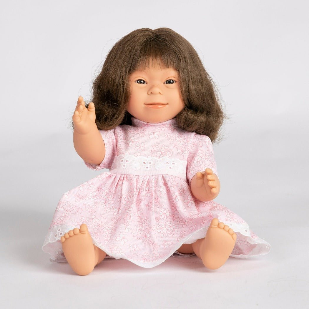  | Bee Like KidsBrunette Baby Doll Girl with Down Syndrome 