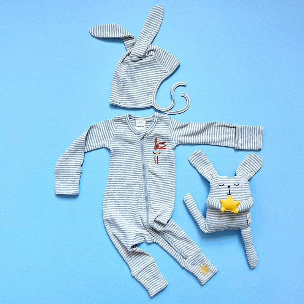 Bunny Gift Set with Jumpsuit Zipper