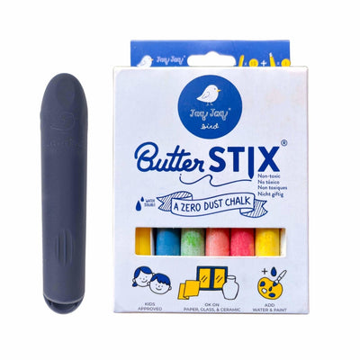 ButterStix Set - 12 Pack with Holder | Jaq Jaq Bird | Art Supplies - Bee Like Kids