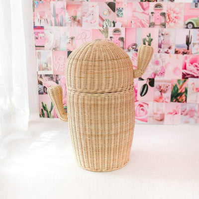 Cactus Rattan Storage Basket | Modern Nursery Storage | Ellie and Becks