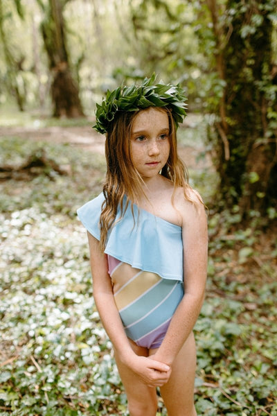 Candy Rainbow One Shoulder Swim