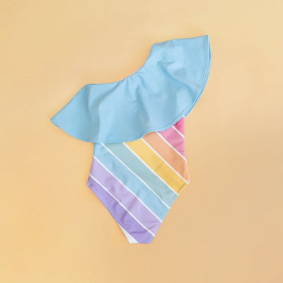 Candy Rainbow One Shoulder Swim