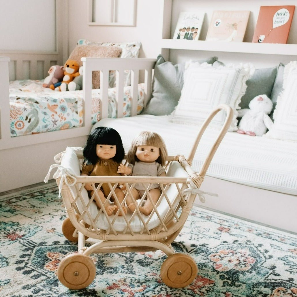 Rattan Doll Stroller | Bee Like Kids