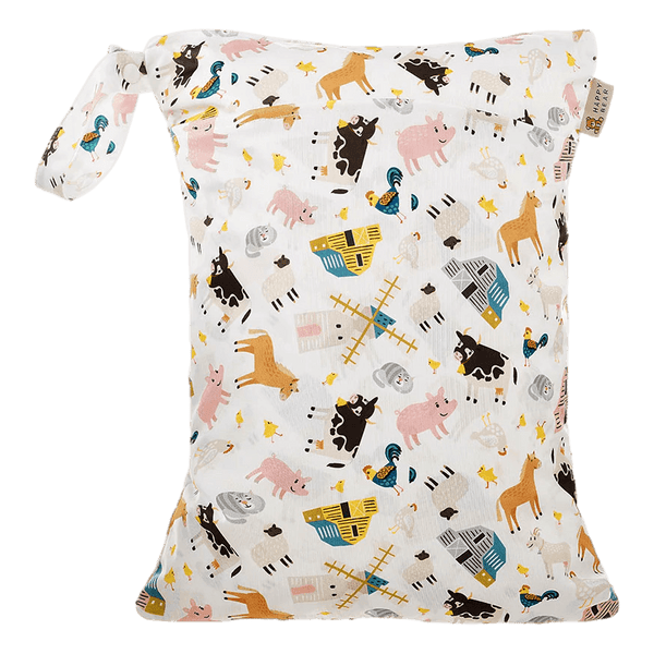 Cloth Diaper Wet Bag Farm Animals Bee Like Kids