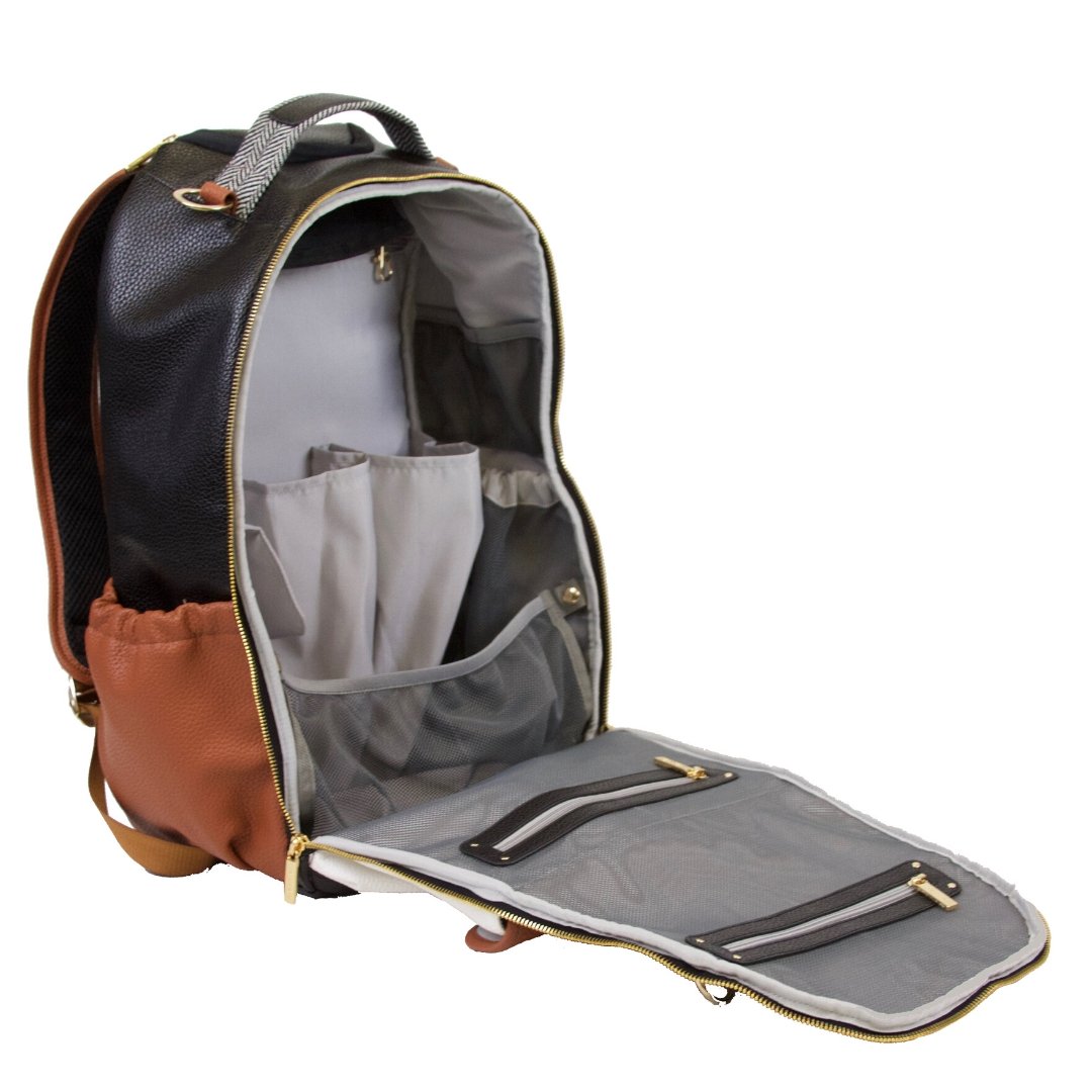 Coffee & Cream Boss Backpack Diaper Bag | Itzy Ritzy | Modern Nursery - Bee Like Kids