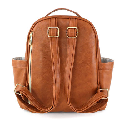 Cognac Itzy Mini Diaper Bag Backpack | Itzy Ritzy | Modern Nursery - Bee Like Kids