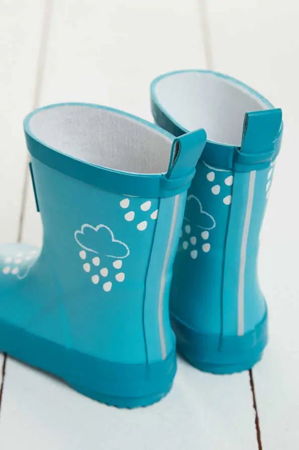 Color Changing Rain Boots - Aqua Blue | Grass and Air | Bee Like Kids