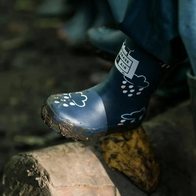 Kids Color Changing Rubber Rain Boots - Navy | Grass and Air | bee Like Kids