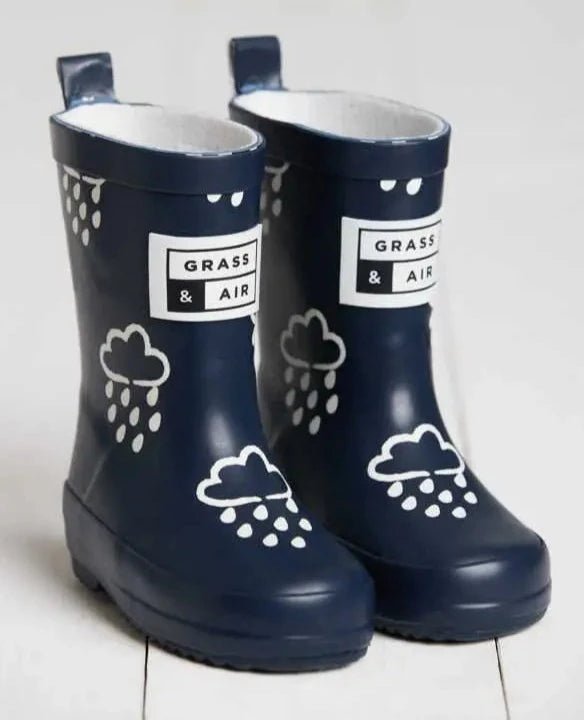 Color Changing Rain Boots - Navy | Grass and Air | bee Like Kids