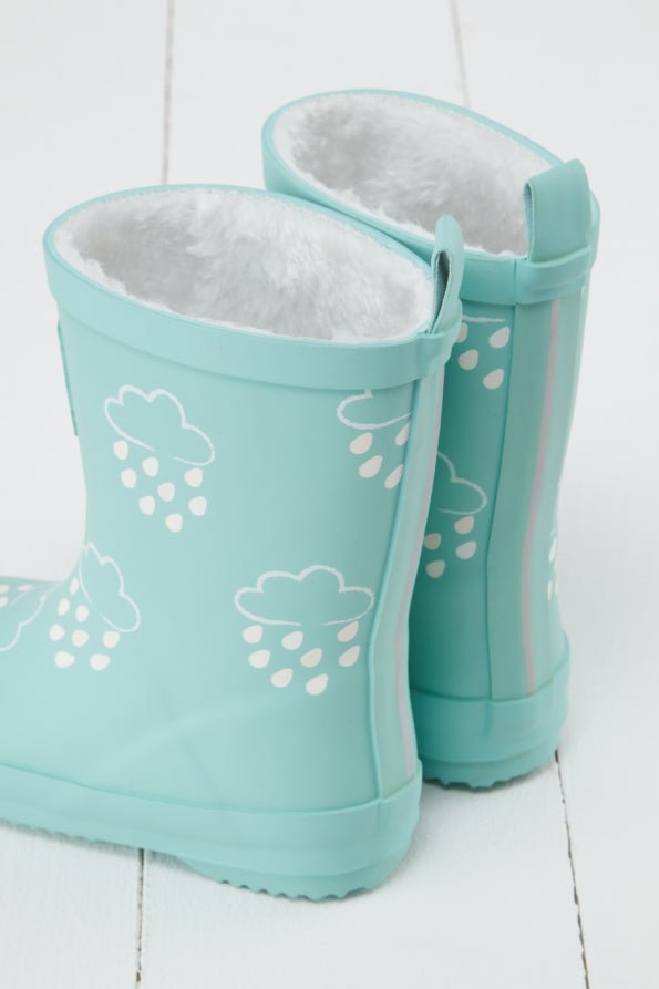 Color Changing Rubber Rain Boots - Pistachio | Grass and Air | Bee Like Kids