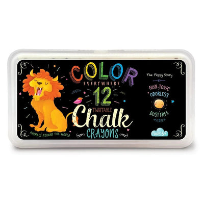 Color Everywhere Twistable Chalk Crayons - Animals | Non Toxic Crayons | Bee Like Kids