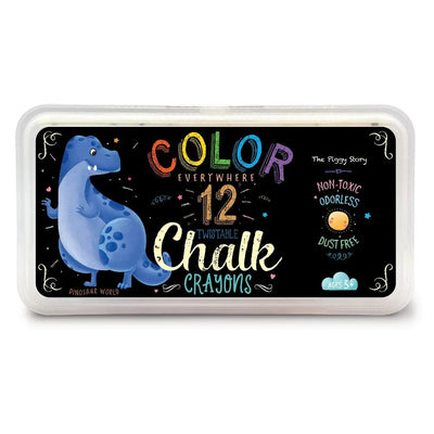 Color Everywhere Twistable Chalk Crayons - Dinosaur World | Non-Toxic Crayons | Bee Like Kids