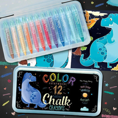 Color Everywhere Twistable Chalk Crayons - Dinosaur World | Bee Like Kids