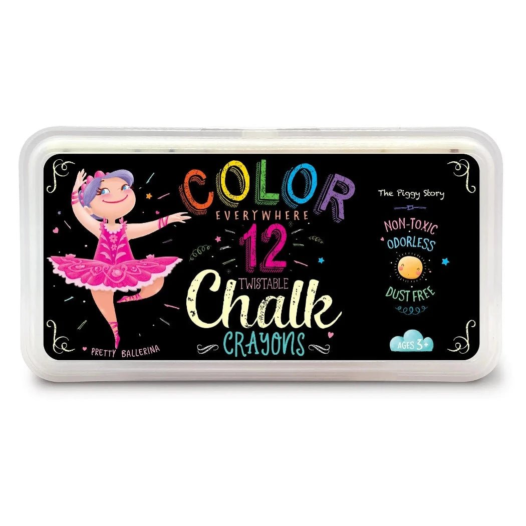 Color Everywhere Twistable Chalk Crayons | Non-Toxic | Pretty Ballerinas