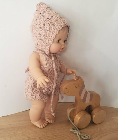 Crochet Doll Romper - Blush | Bee Like Kids | Doll Accessories - Bee Like Kids