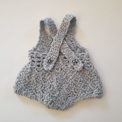 Crochet Doll Romper - Gray | Bee Like Kids | Doll Accessories - Bee Like Kids