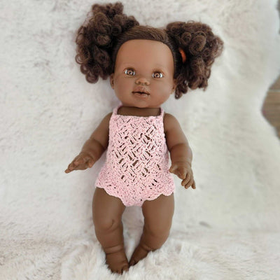 Minikane Doll Pink Crochet Romper | Bee Like Kids