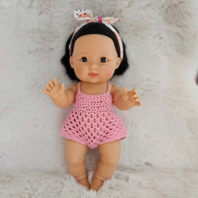 Paola Reina Doll Pink Crochet Romper | Bee Like Kids