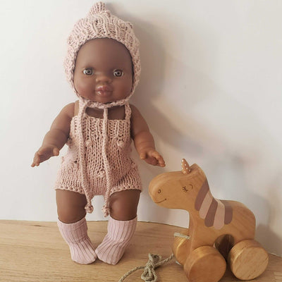 Crochet Doll Romper Set - Rose Bubble | Bee Like Kids | Doll Accessories - Bee Like Kids