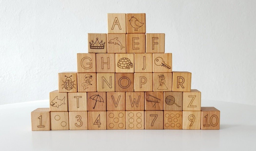 Deluxe ABC & 123 Blocks | Bannor Toys | Bee Like Kids