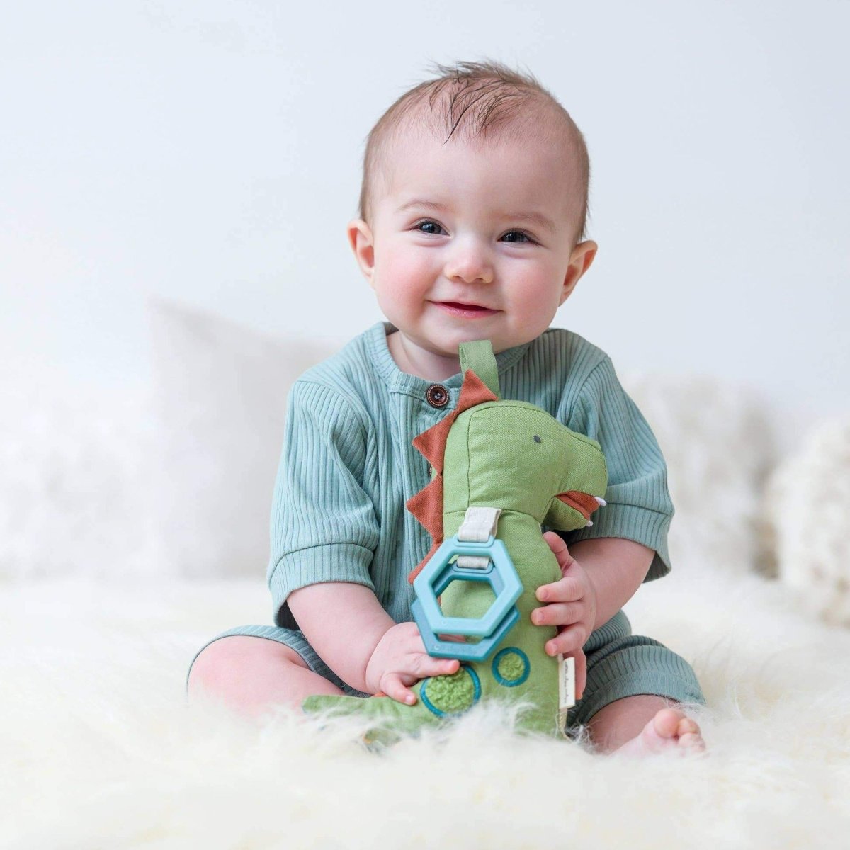 Dino Activity Plush with Teether Toy | Itzy Ritzy | Toys - Bee Like Kids