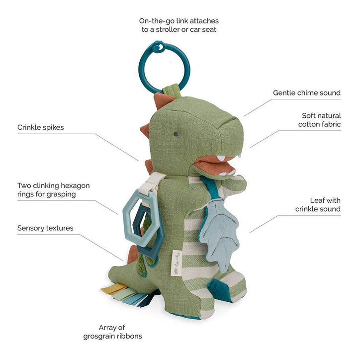 Dino Activity Plush with Teether Toy | Itzy Ritzy | Toys - Bee Like Kids