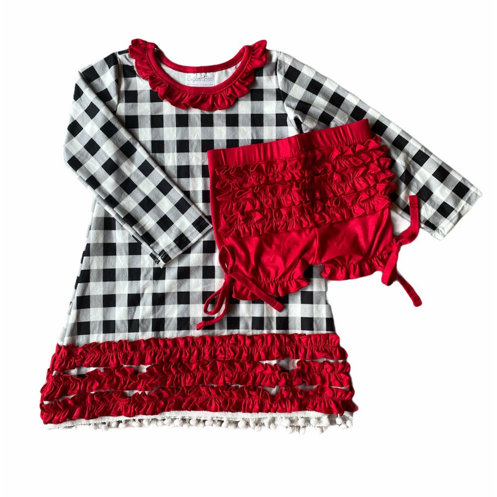 Minikane Doll and Me Ruffle Gowns - Buffalo Check Bee Like Kids