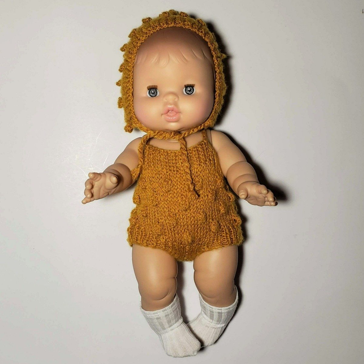 Doll Knit Romper Set - Mustard | Bee Like Kids | Doll Accessories - Bee Like Kids