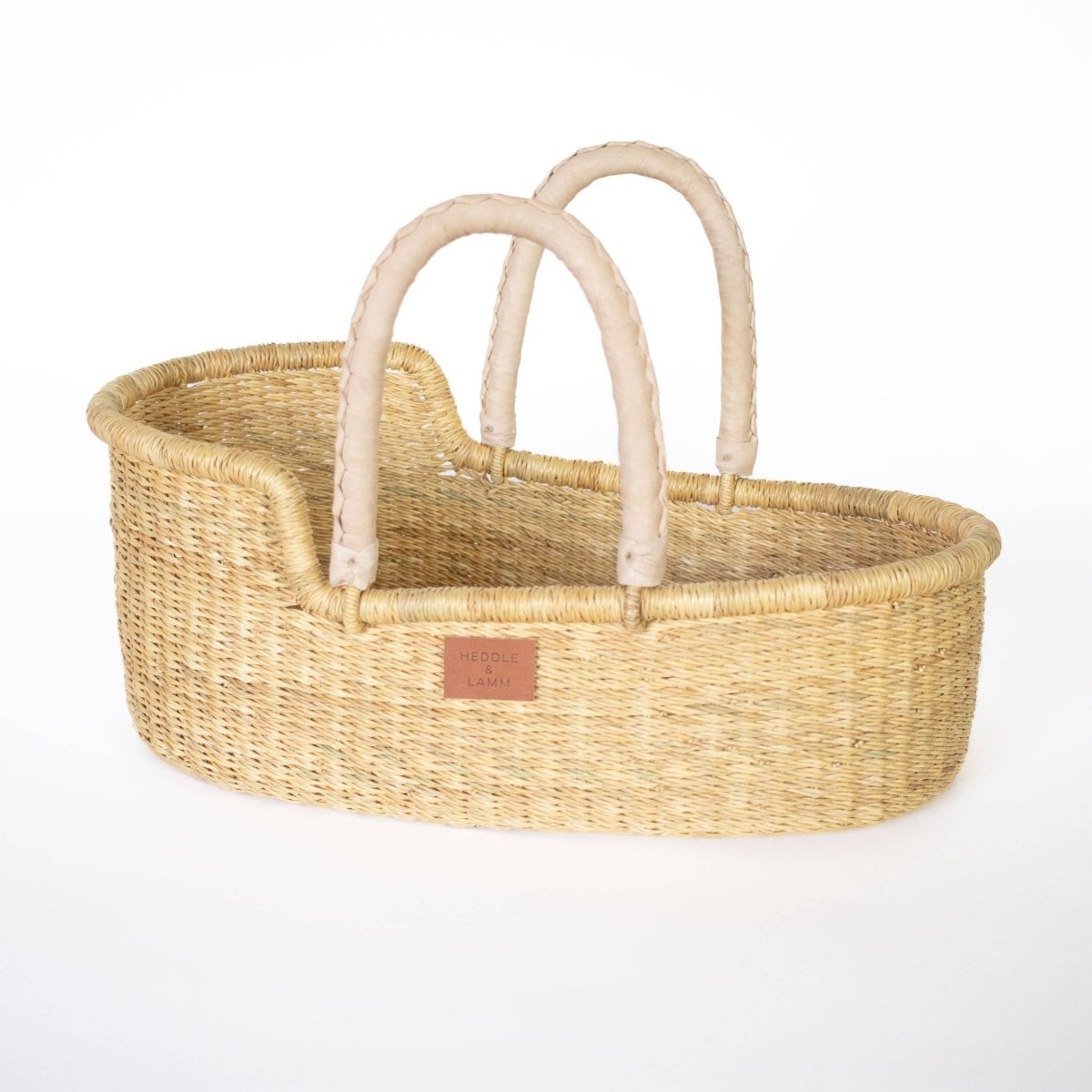 Doll Moses Basket - Natural Handle