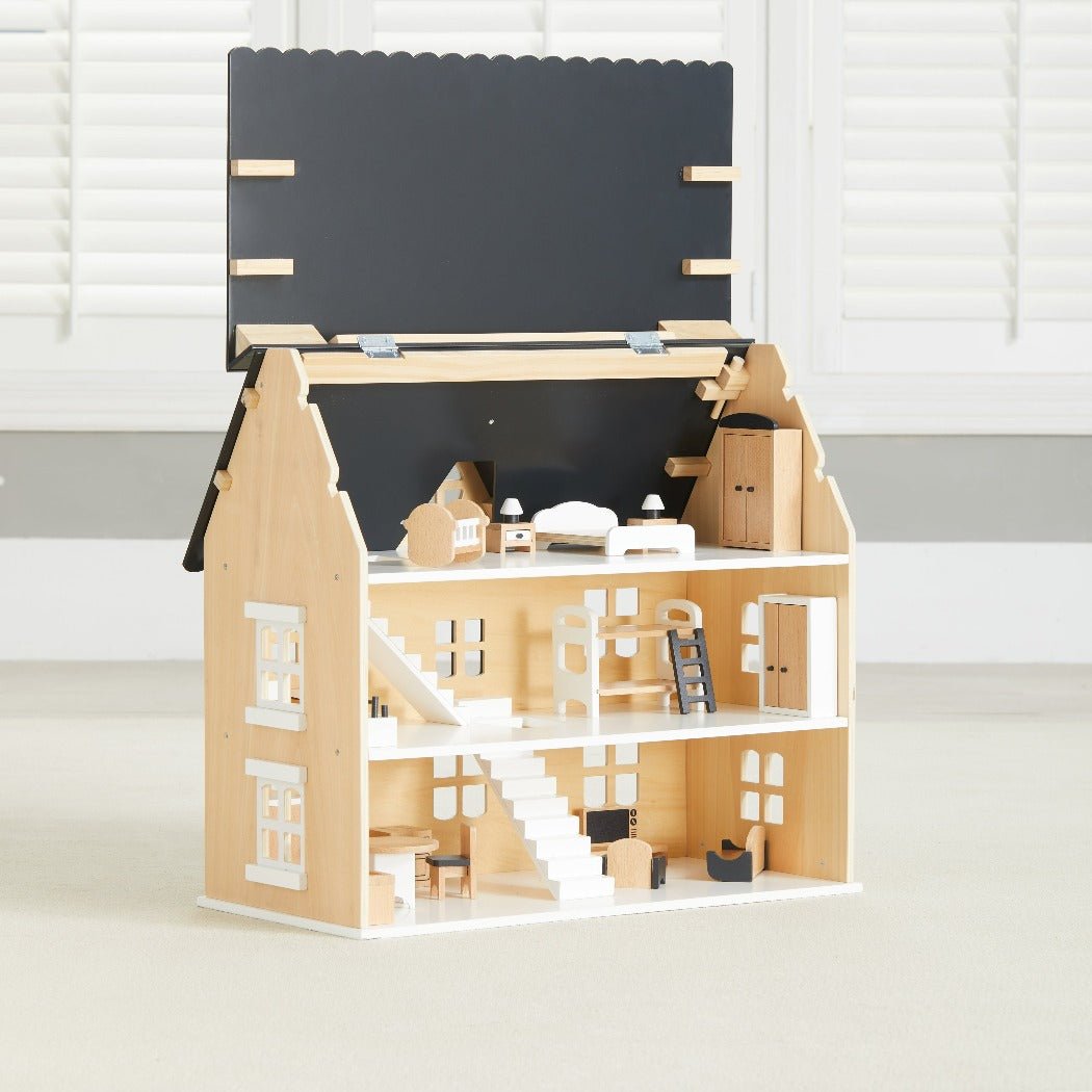 Wonder adn Wise Wooden Dollhouse | Bee Like Kids