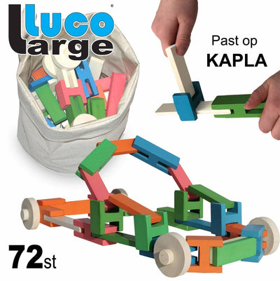 Eco Wooden Building Block - 72 Pcs | Luco Toys | Toys - Bee Like Kids