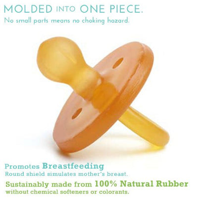 Natural rubber rounded pacifer