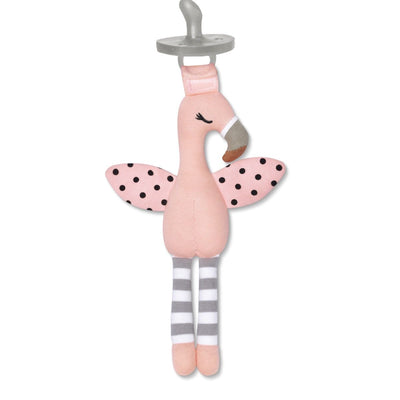 Franny Flamingo Organic Pacifier Buddy | Apple Park | Baby Essentials - Bee Like Kids
