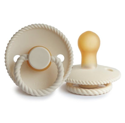 FRIGG Rope pacifier - Cream and Sage