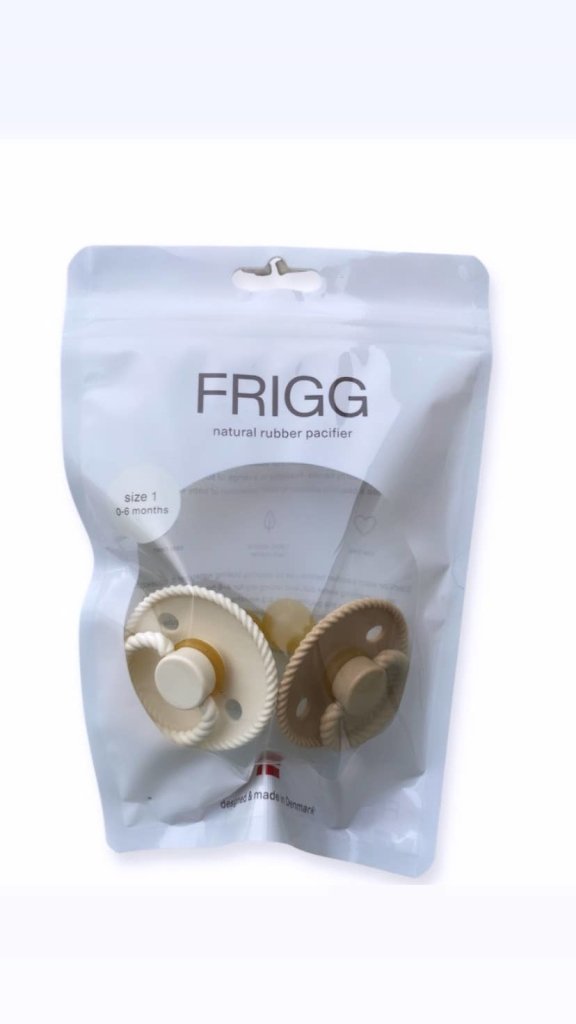 FRIGG Rope pacifier- Croissant and Cream 2 pack | Bee Like Kids
