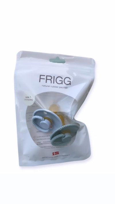 FRIGG Rope pacifier- French Grey / Powder Blue
