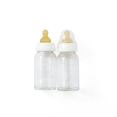 Glass Baby Bottle 4oz - 2 Pack | Hevea | Feeding - Bee Like Kids