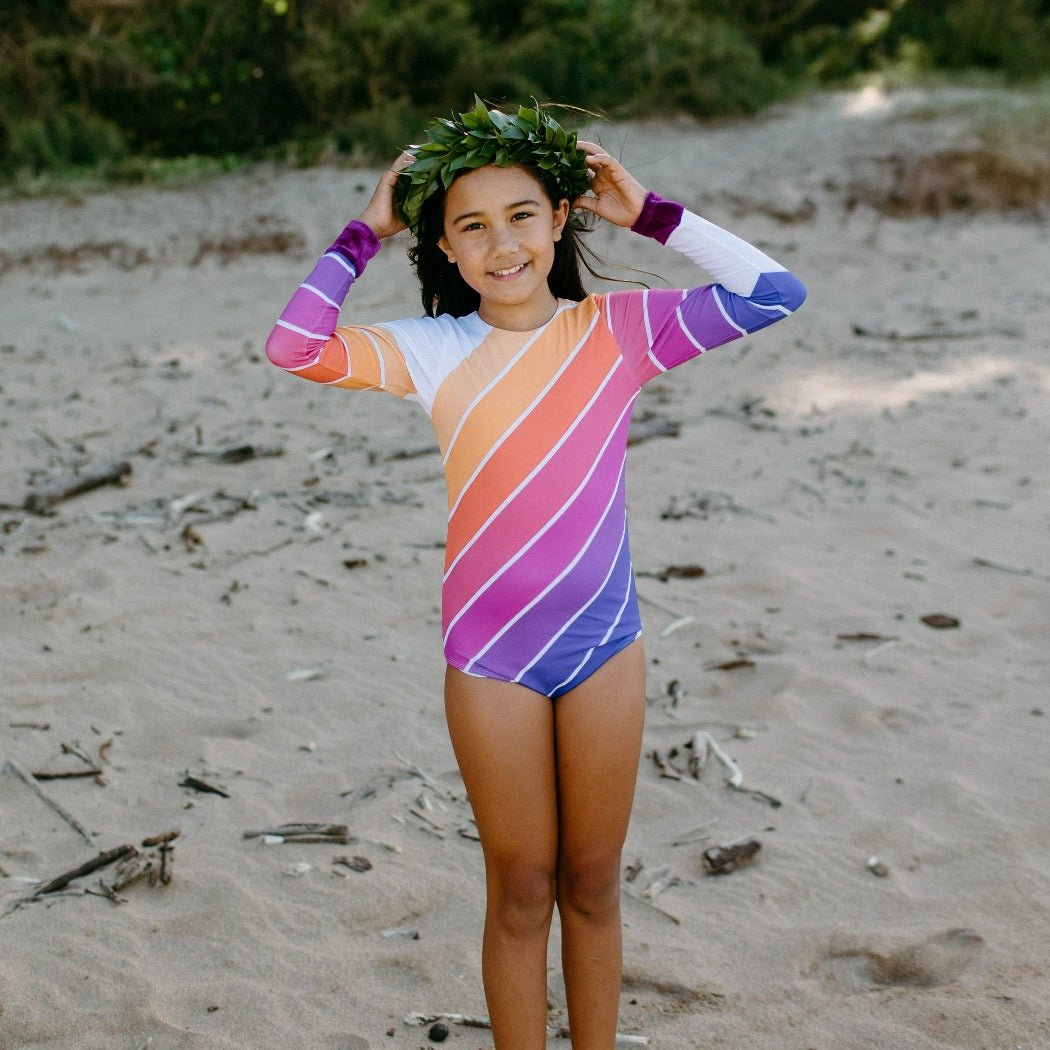 Gold Coast Rainbow Long Sleeve Swim